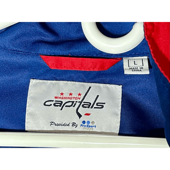 Washington Capitals Red Full Zip Lightweight Jacket Windbreaker Embroidered Sz L - Picture 4 of 10
